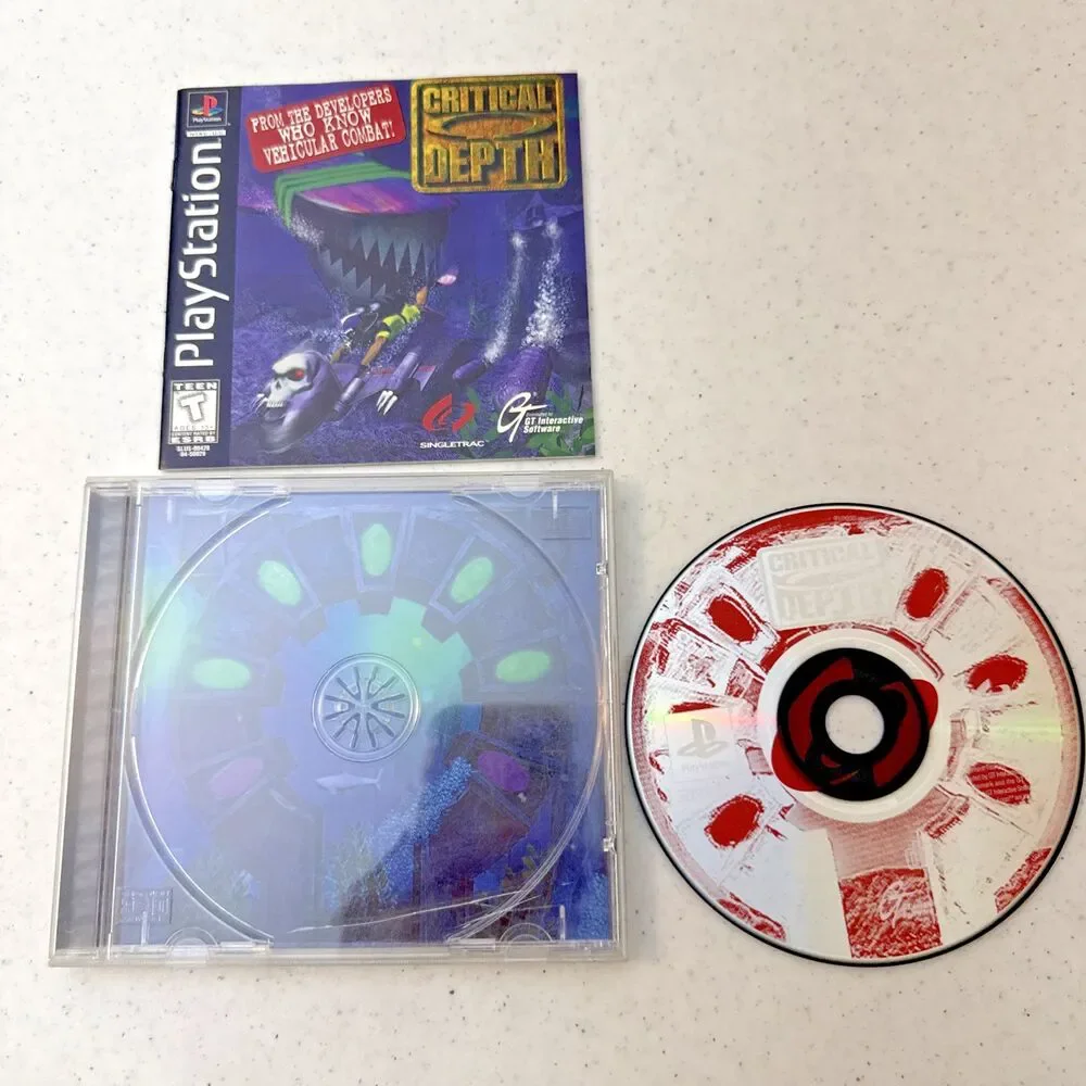 Critical Depth (Sony PlayStation 1, 1997) PS1 Black Label CIB Complete